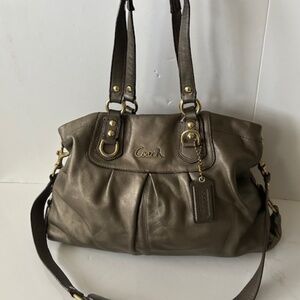 Coach Metallic Brown Shoulder Bag